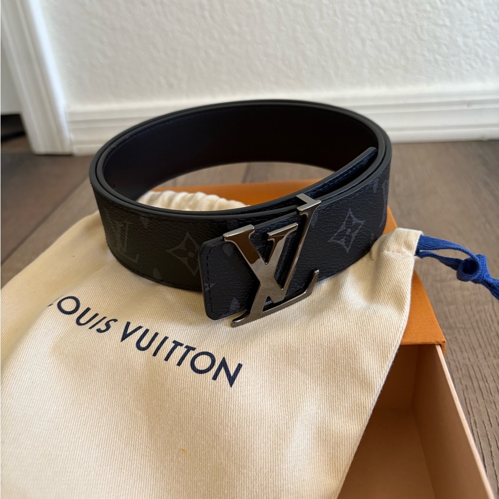 Louis Vuitton Black Monogram Men's Belt